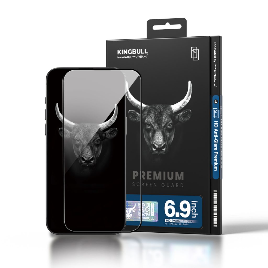 Cường chống bám vân MiPow Kingbull Anti-Glare Premium HD iPhone 16 Series
