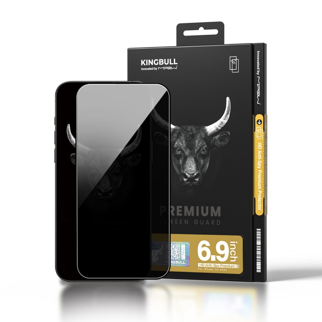 Cường lực chống nhìn trộm MiPow Kingbull Anti-Spy Premium SILK cho iPhone 16 Series