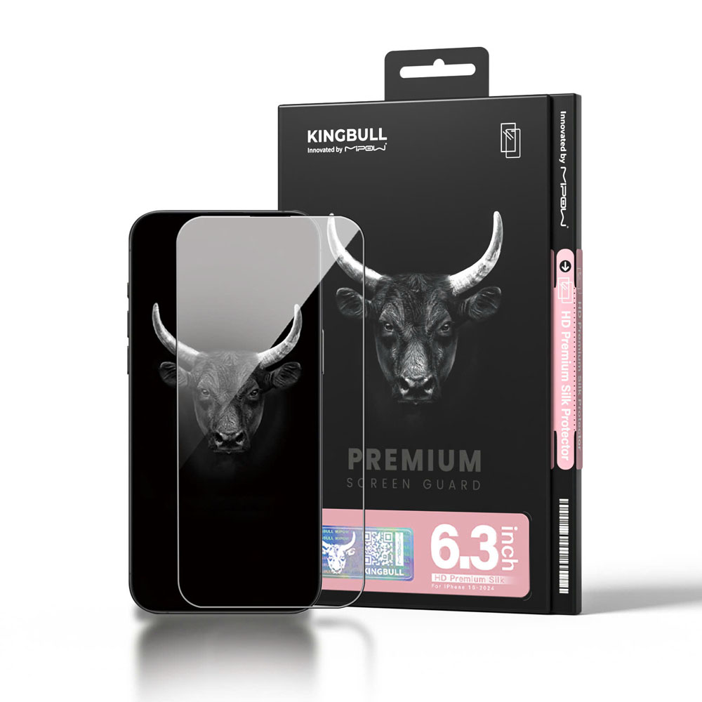 KÍNH CƯỜNG LỰC MIPOW KINGBULL HD PREMIUM SILK IPHONE 16 PRO 6.3” 2024 (VIỀN MỎNG) – BJ602-S-BK - Mipow Việt Nam