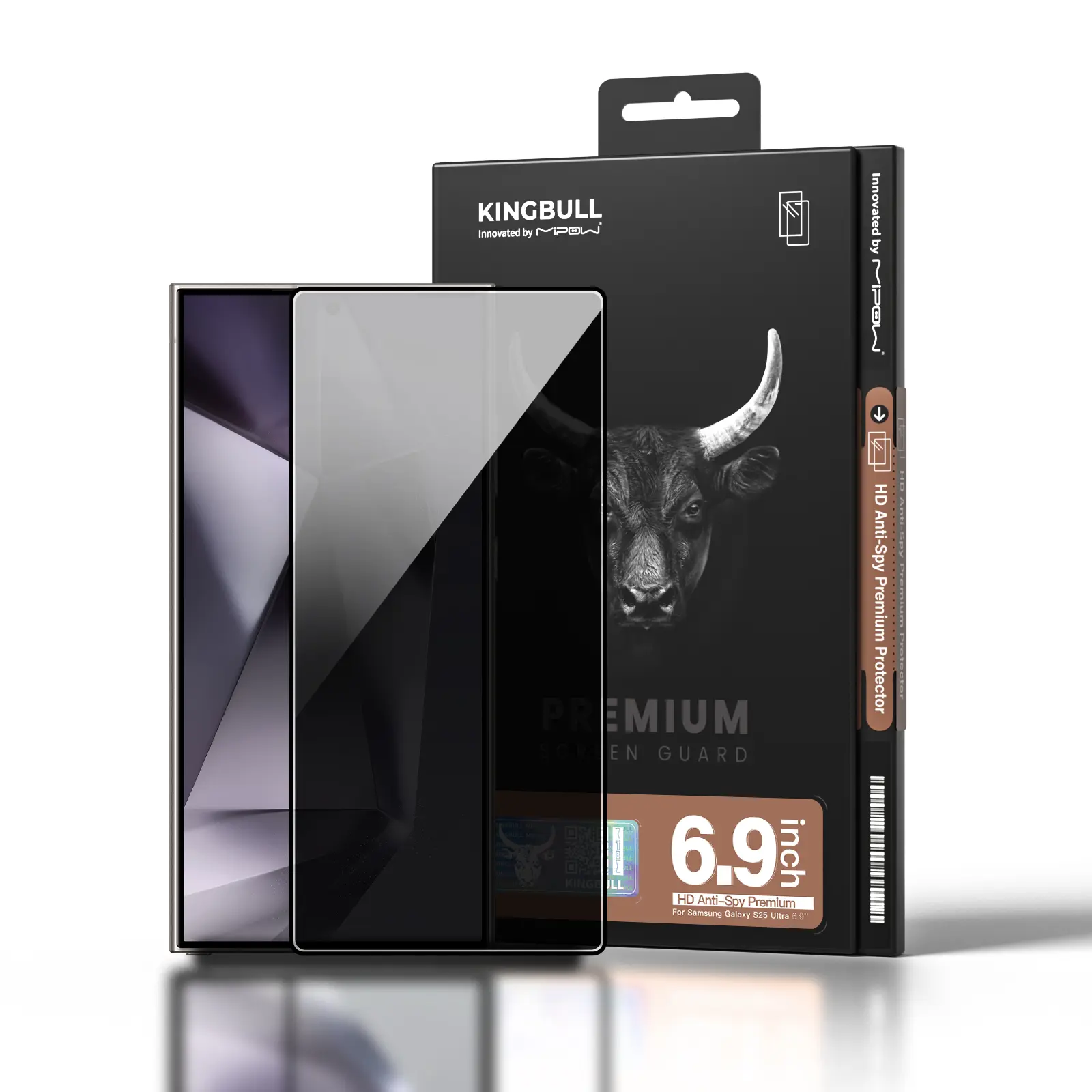 Kính Cường Lực Mipow Kingbull HD Chống nhìn trộm Anti-Spy for Samsung Galaxy S25 Series - Mipow Việt Nam