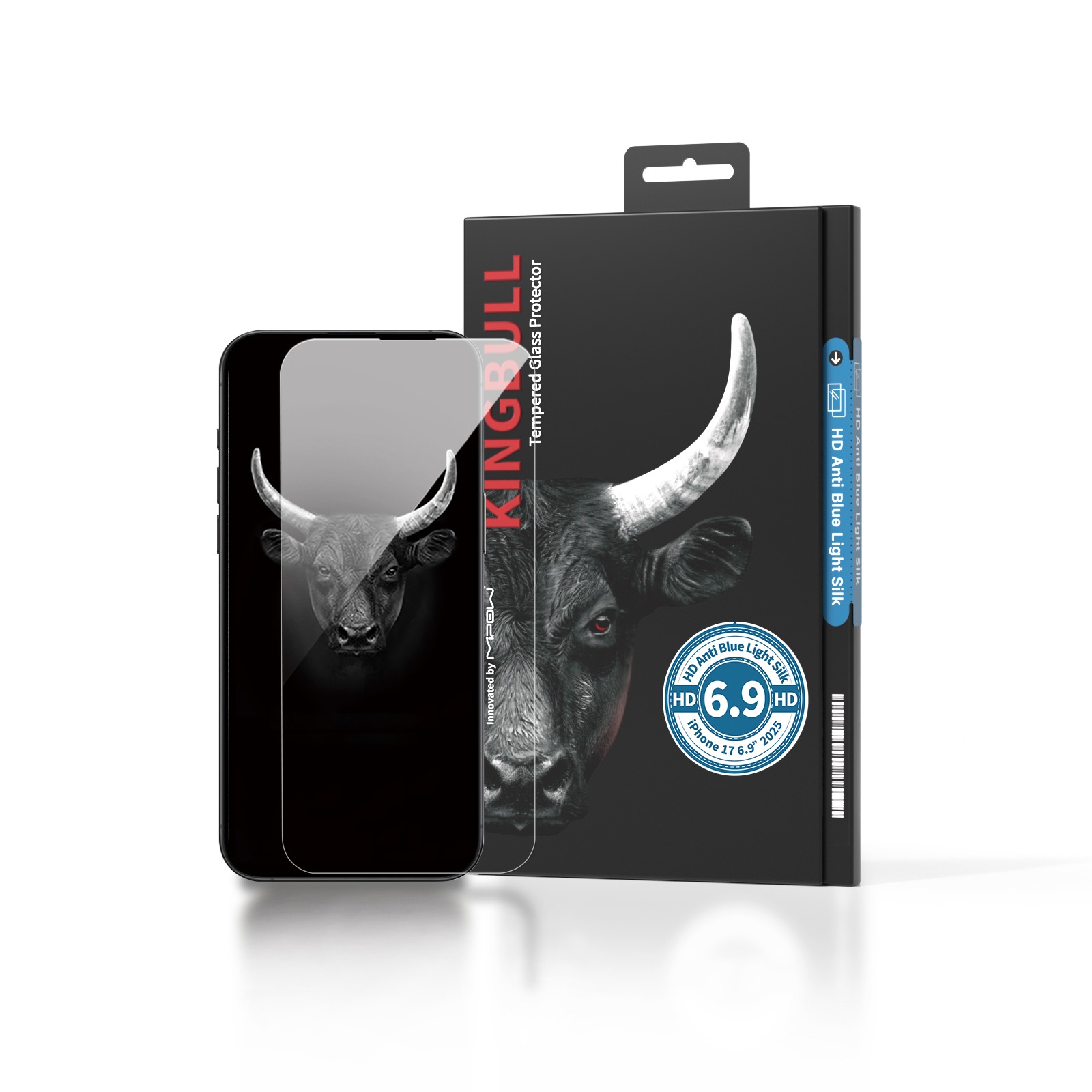 Cường Lực Mipow Kingbull HD Anti Blue Light Premium Silk iPhone 17 Series