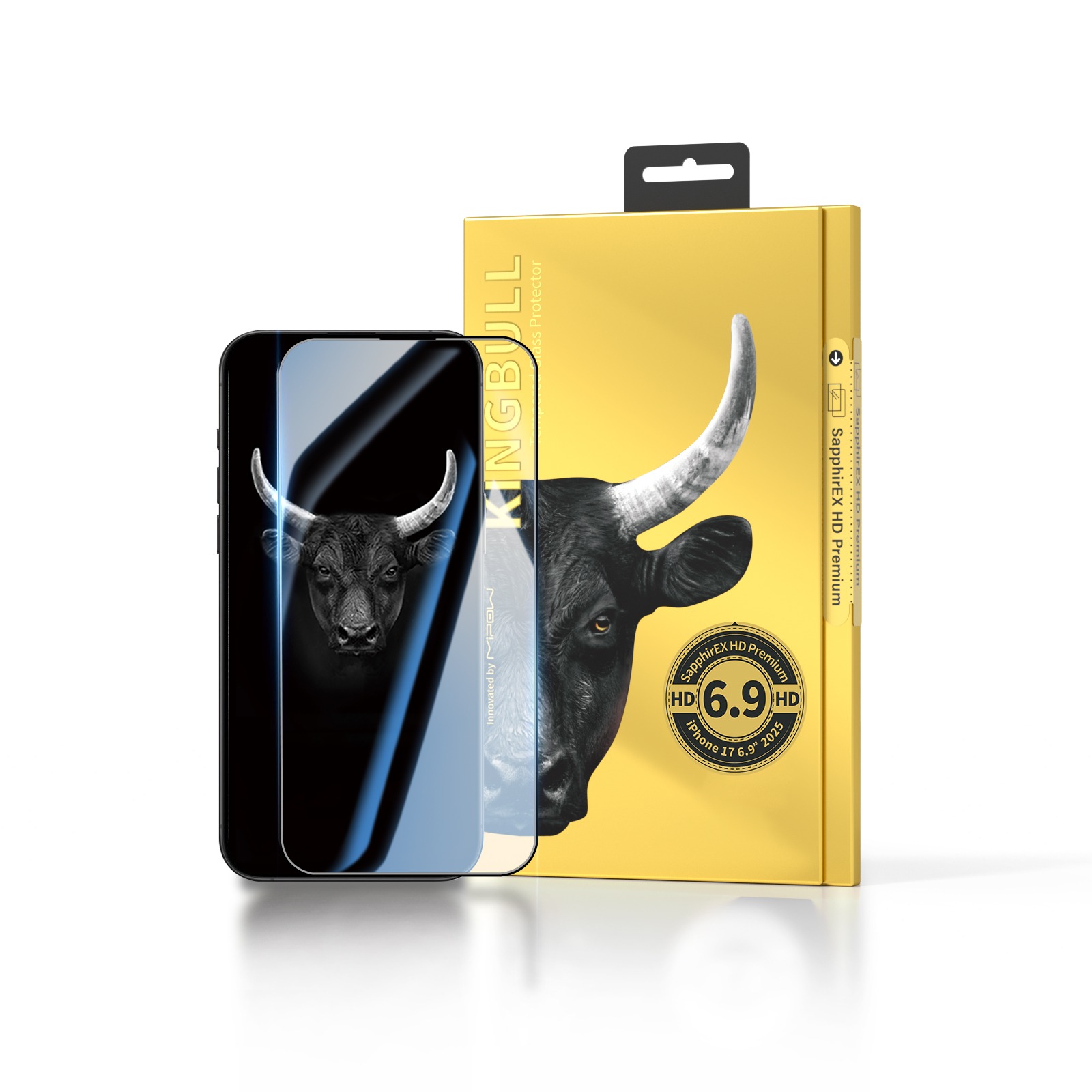 Kính Cường Lực Sapphire Mipow Kingbull SapphirEX HD Premium iPhone 17 Series