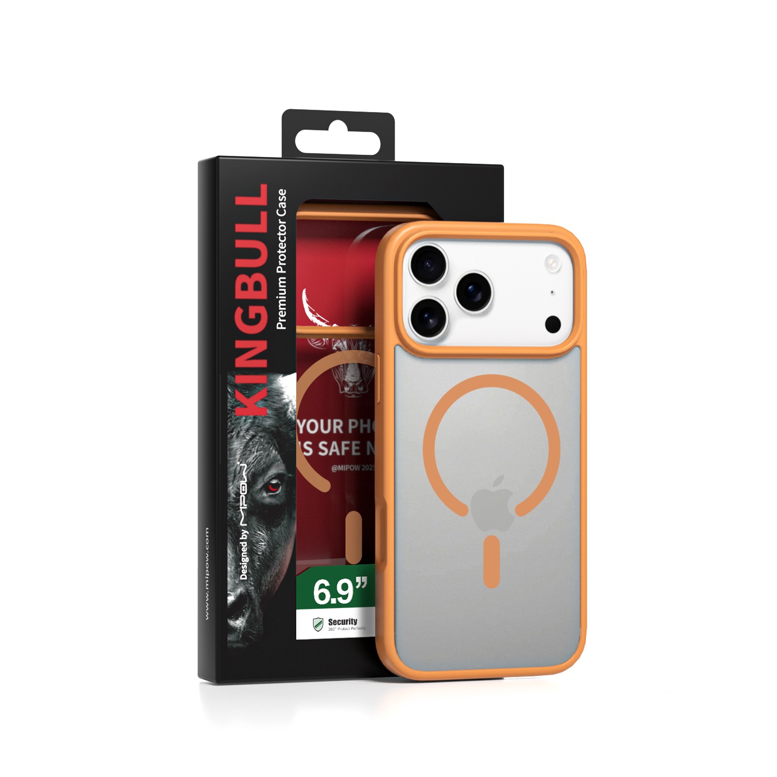 Ốp lưng Magsafe Mipow Kingbull MATTEX White Cho iPhone 17 Series