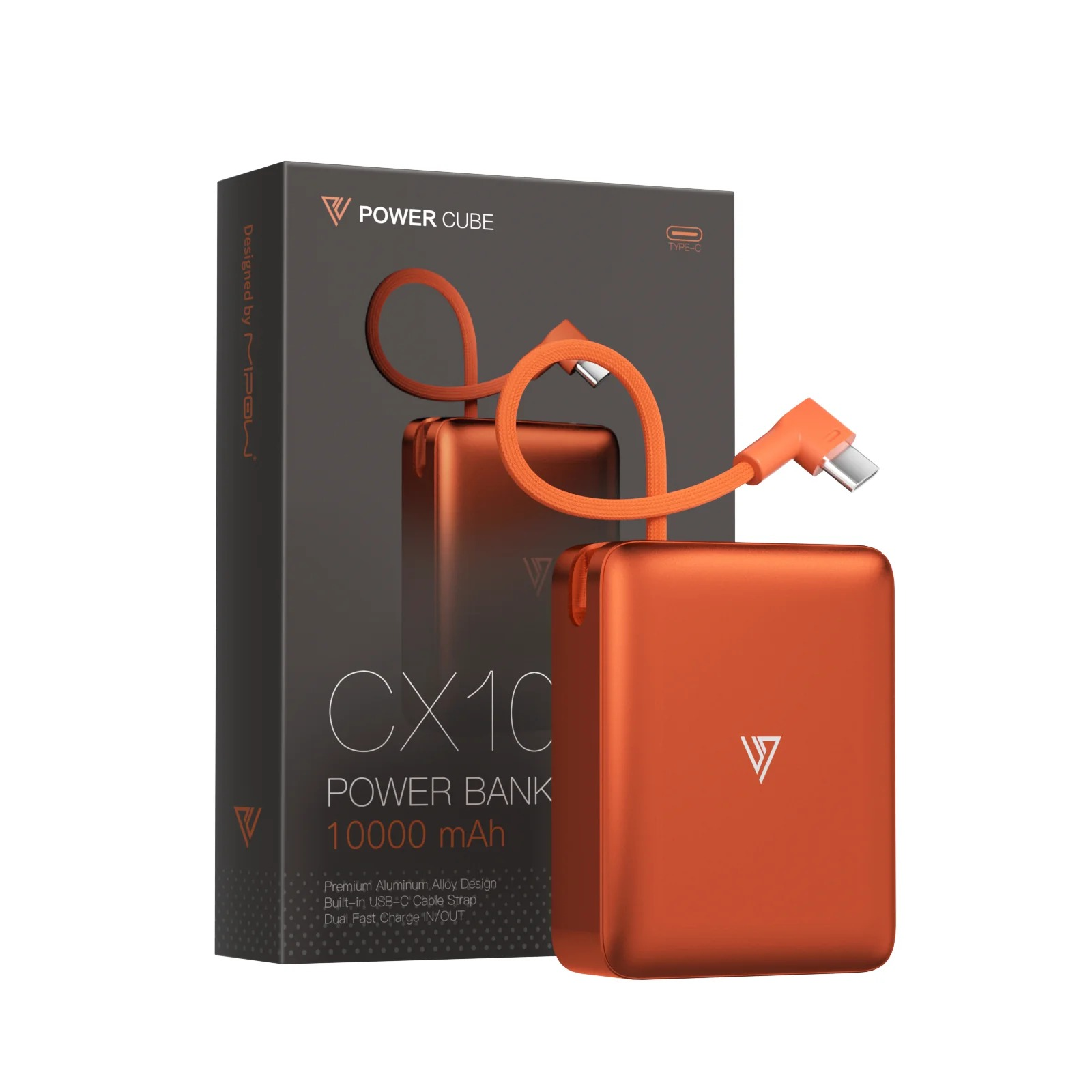 Pin Dự Phòng MIPOW CX10 Mini Aluminum PowerCube (USA) MagSafe (10000mAh)