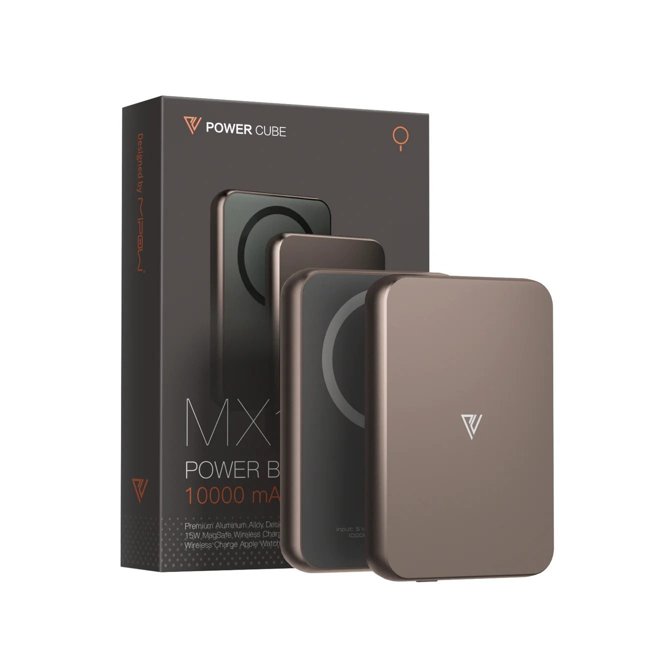 Pin Dự Phòng MIPOW MX10 Ultra Slim PowerCube (USA) MagSafe (10000mAh)